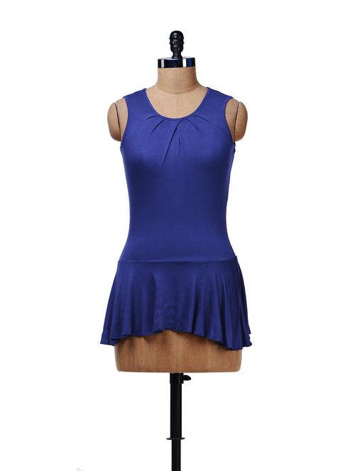 Electric Blue Peplum Top - Cottinfab