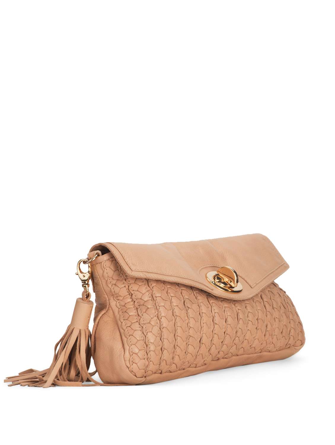 Tasseled Peach Clutch - 35679 -  Standard Image - 4