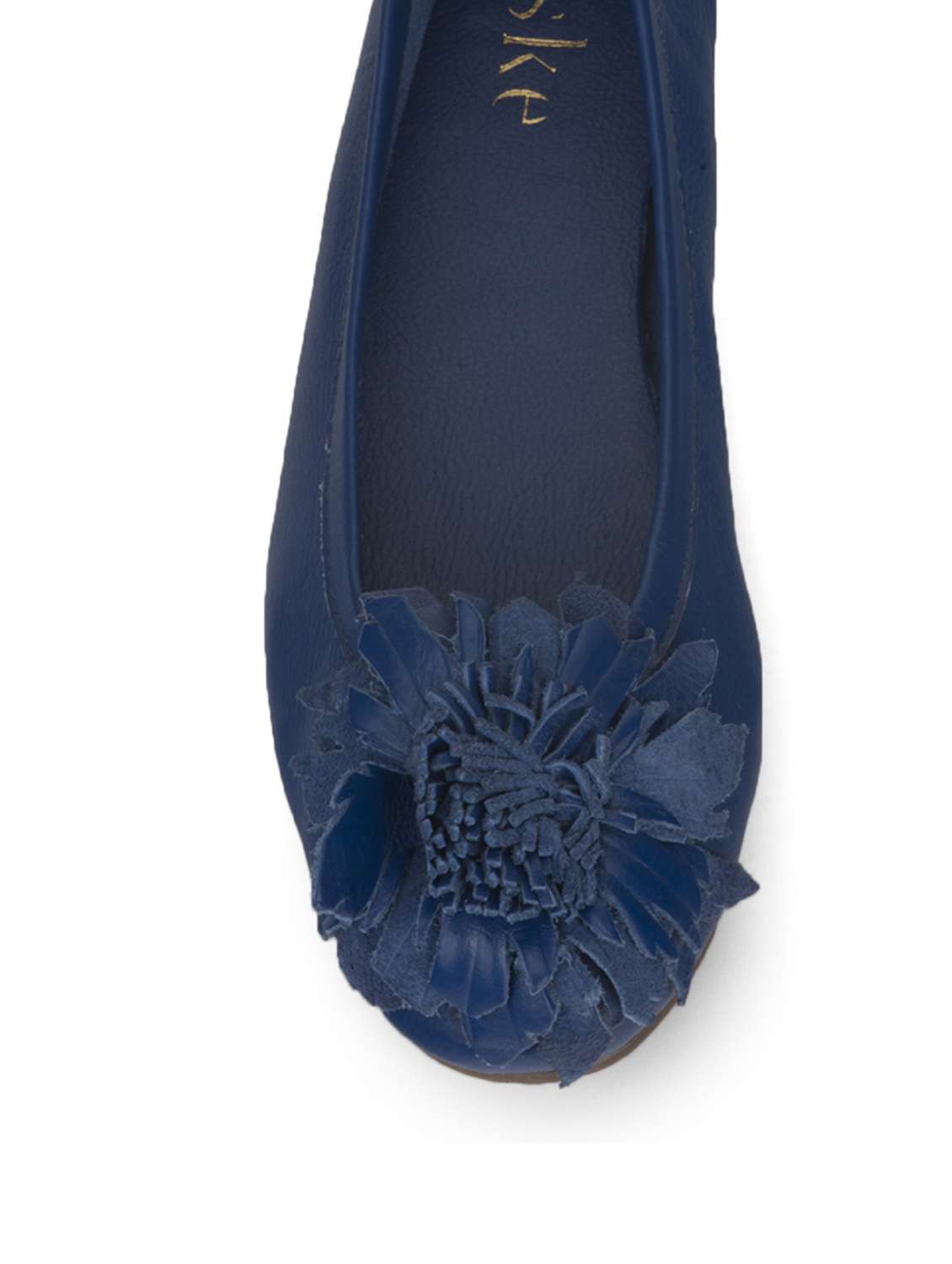 Cobalt Blue Floral Ballerinas - 35732 - Standard Image - 4
