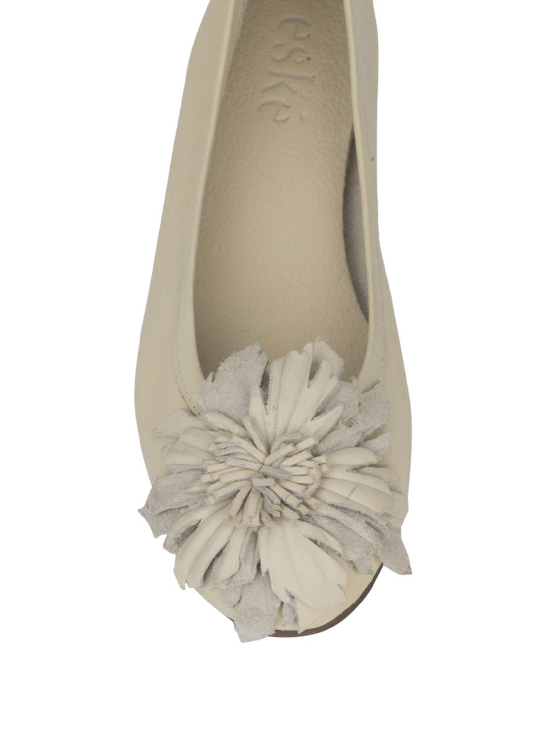 Ivory Floral Ballerinas - 35733 -  Standard Image - 4