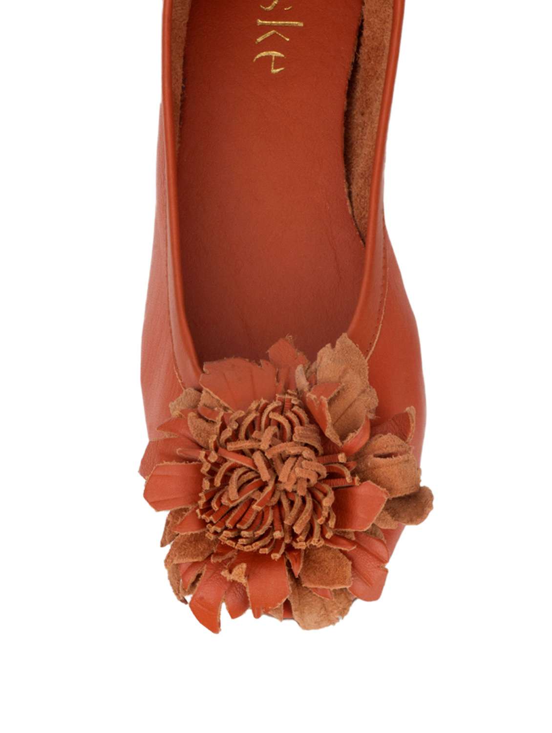 Orange Floral Ballerinas - 35734 -  Standard Image - 4