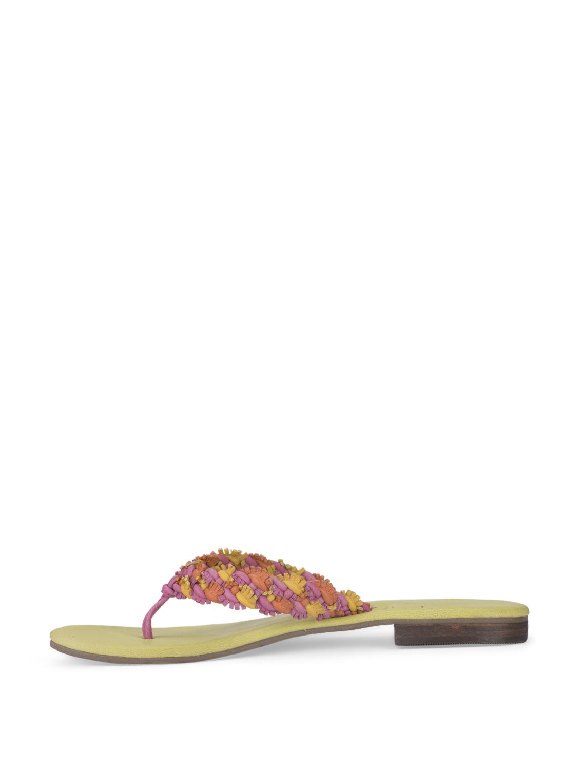 Lime Green Braided Flip Flops - 35762 - Standard Image - 1