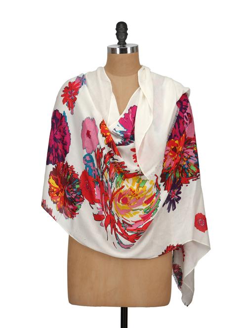 Floral Printed Scarf - TIARA 39265
