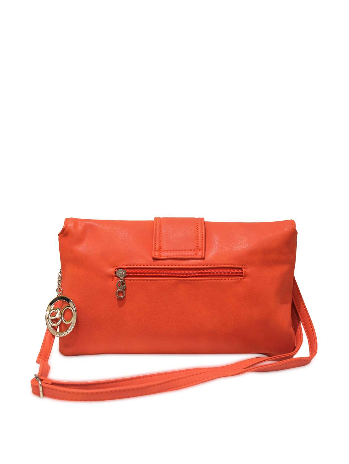 Orange Clutch with Bold Buckle - 46211 -  Standard Image - 1
