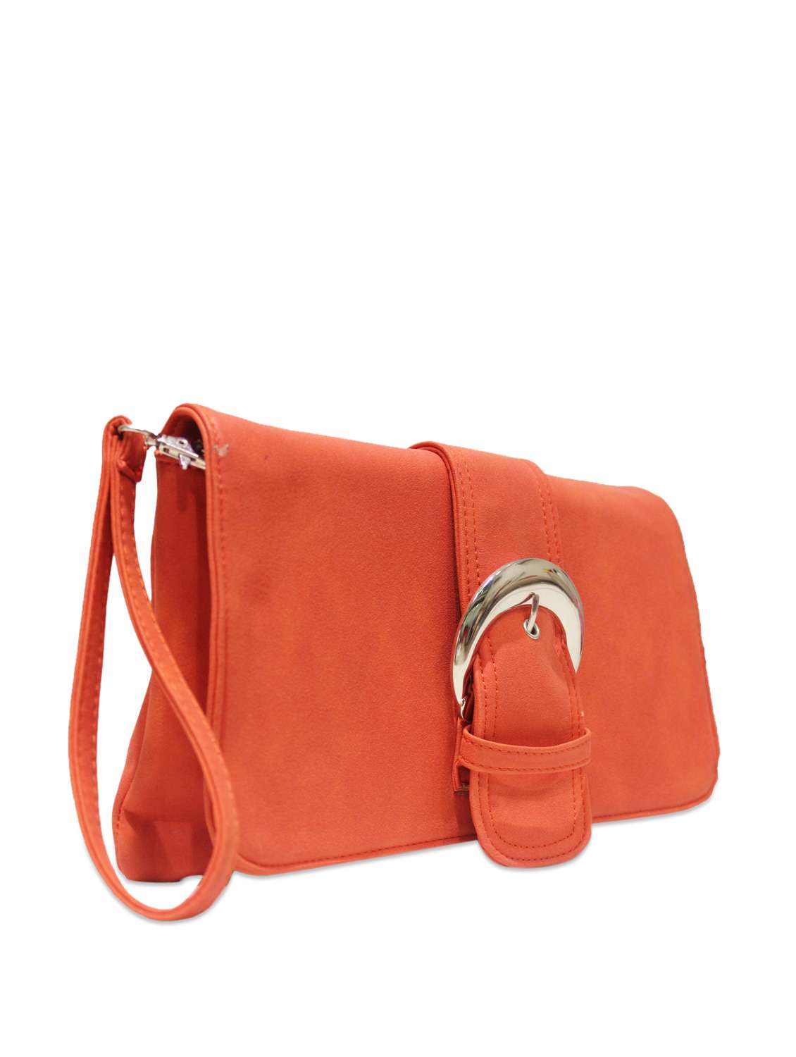 Orange Clutch with Bold Buckle - 46211 -  Standard Image - 4