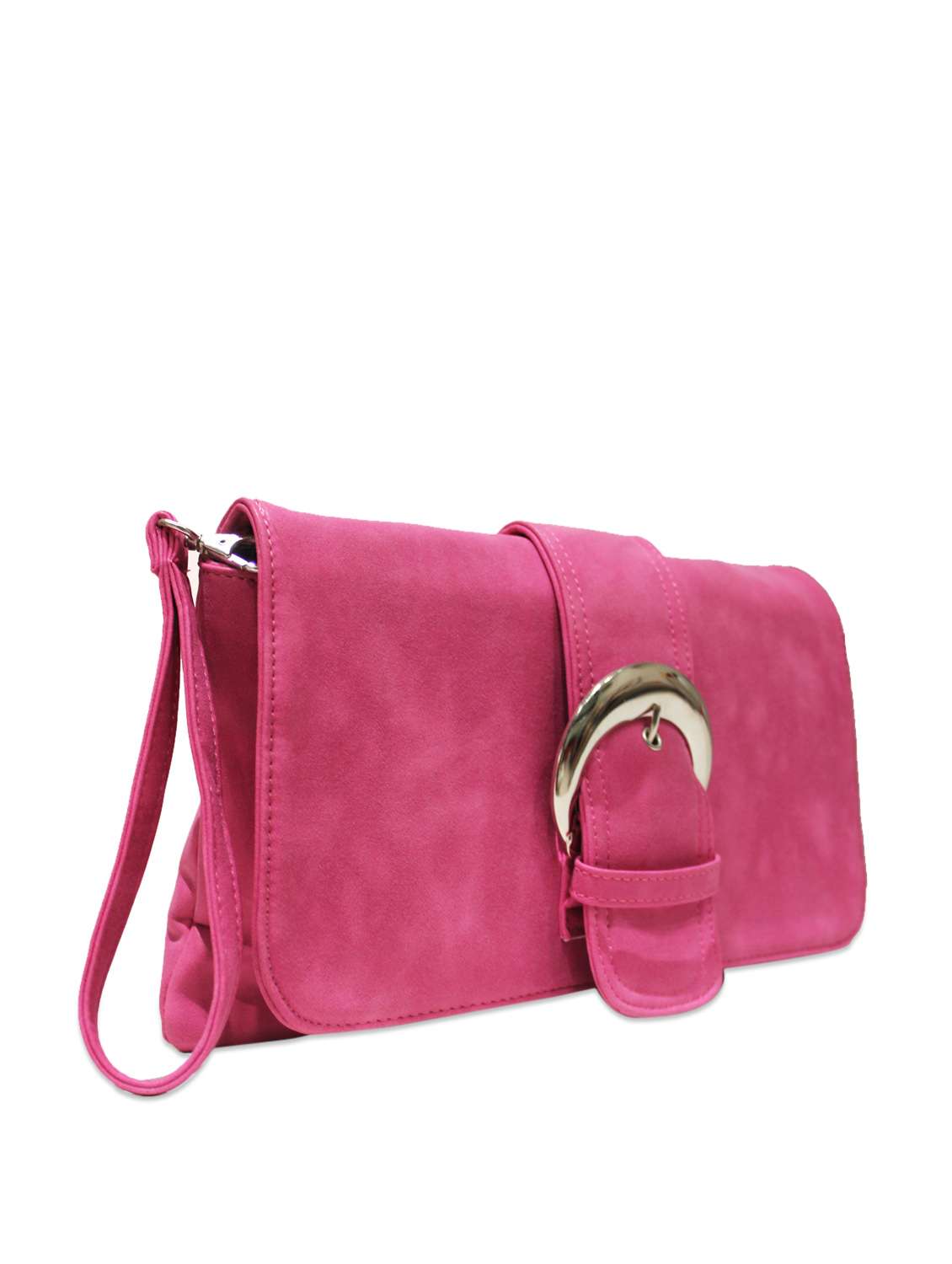Pink Clutch with Bold Buckle - 46212 -  Standard Image - 4