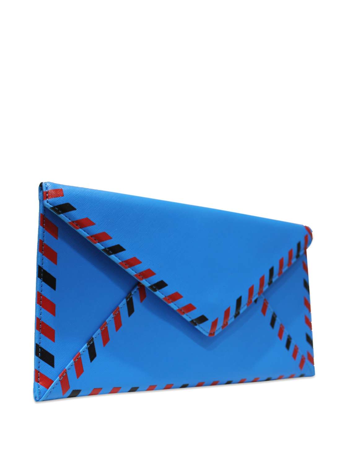 Blue Envelope Clutch with Colourful Edges - 46237 -  Standard Image - 4