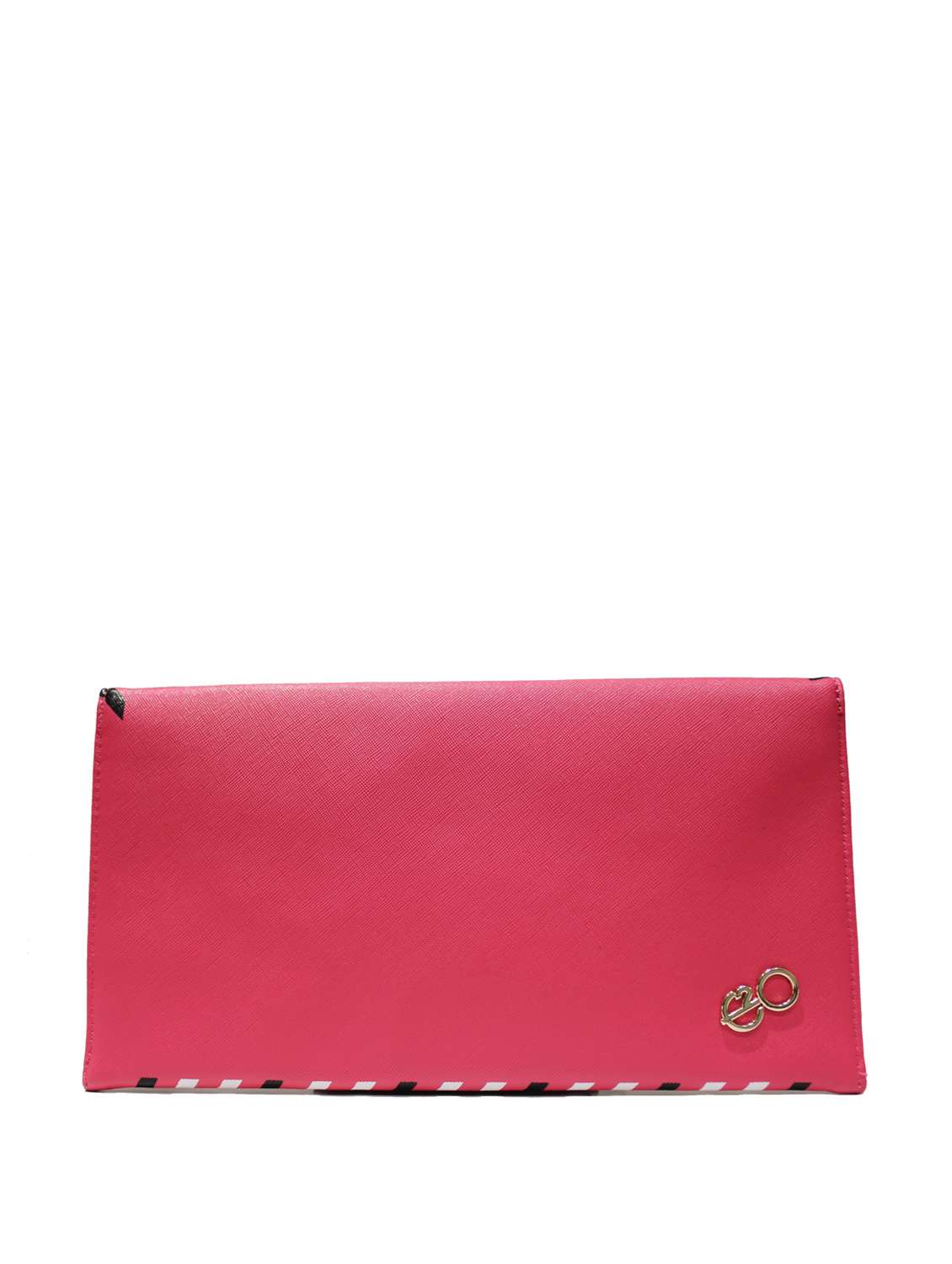 Pink Envelope Clutch with Colourful Edges - 46238 -  Standard Image - 1