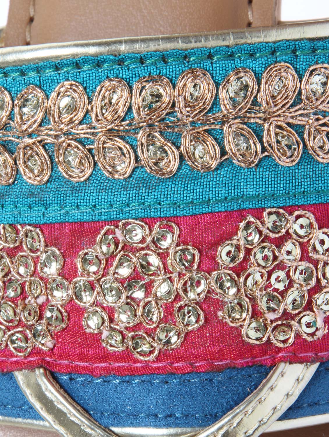 Gota Work Colorful Flats - 47867 -  Standard Image - 4