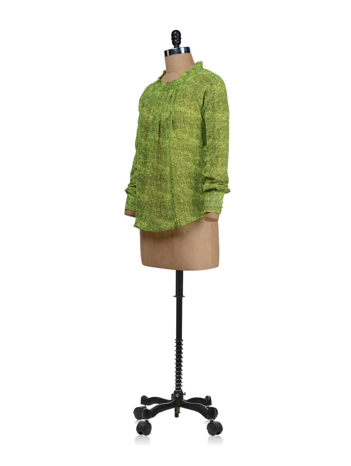 neon green sheer top - 48360 -  Standard Image - 1