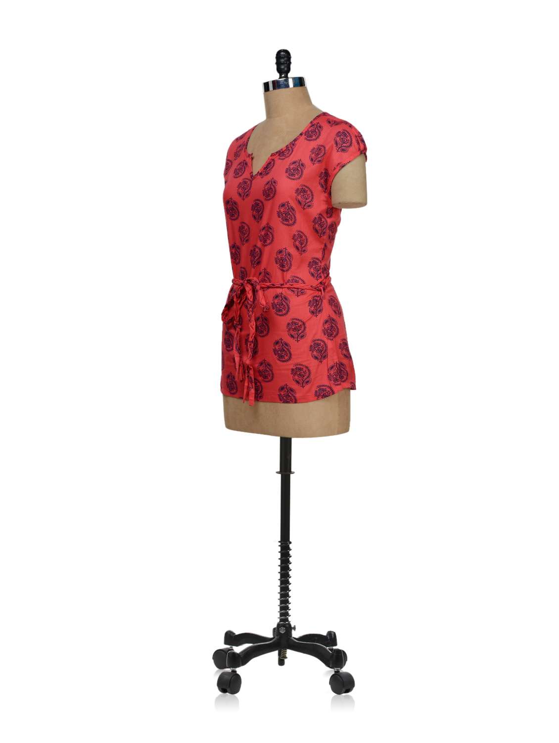 red printed tunic top - 48373 -  Standard Image - 1