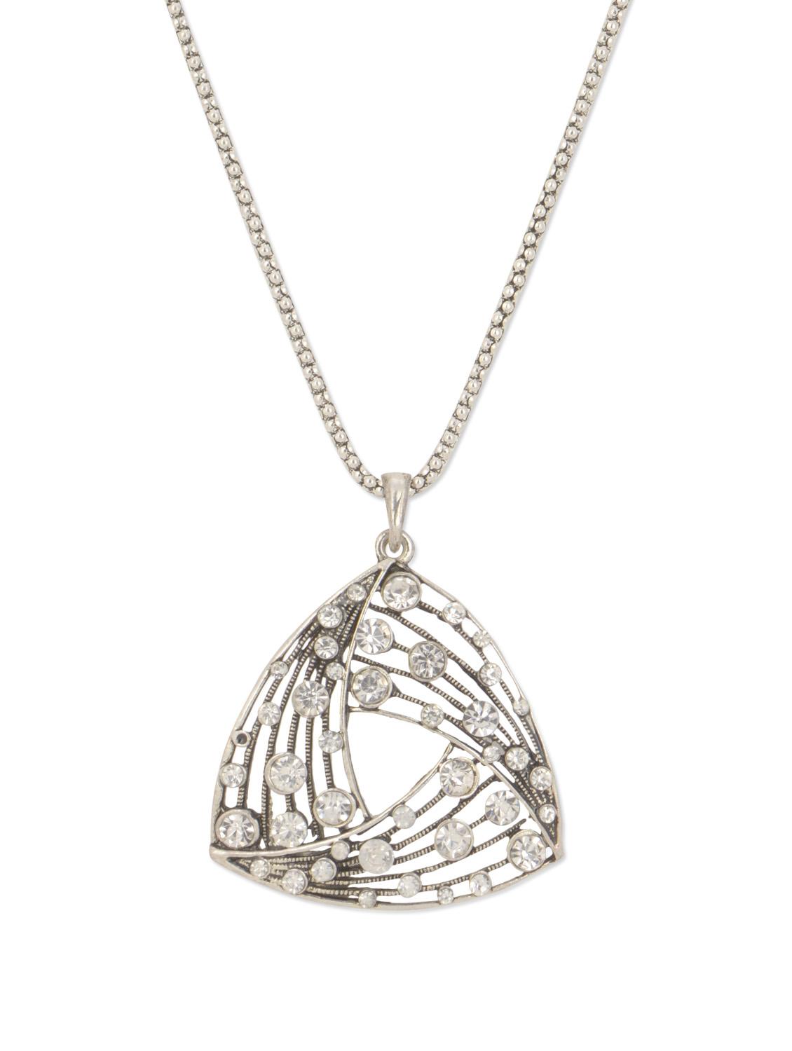 Oxidized Silver Pendant Necklace - YOUSHINE