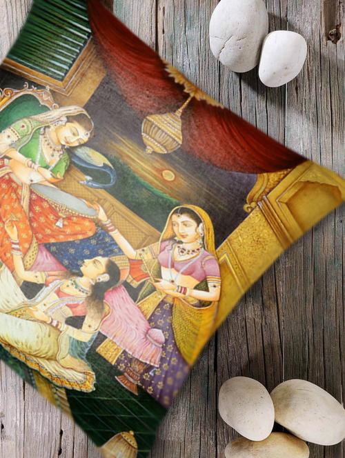 Digital Print 'Indian Princess' Cushion Cover- Set Of 5 - Belkado
