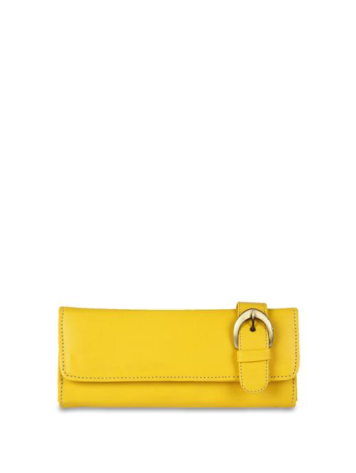 Yellow Belted Detail Wallet - ALESSIA