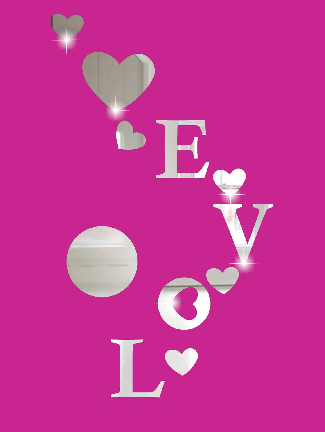 Floating Love 3D Mirror Sticker - Zeeshaan