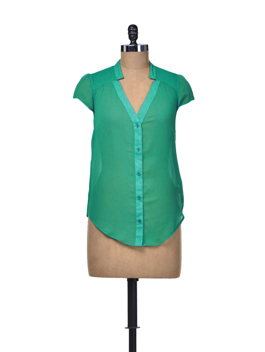 Sassy Chiffon Teal Top