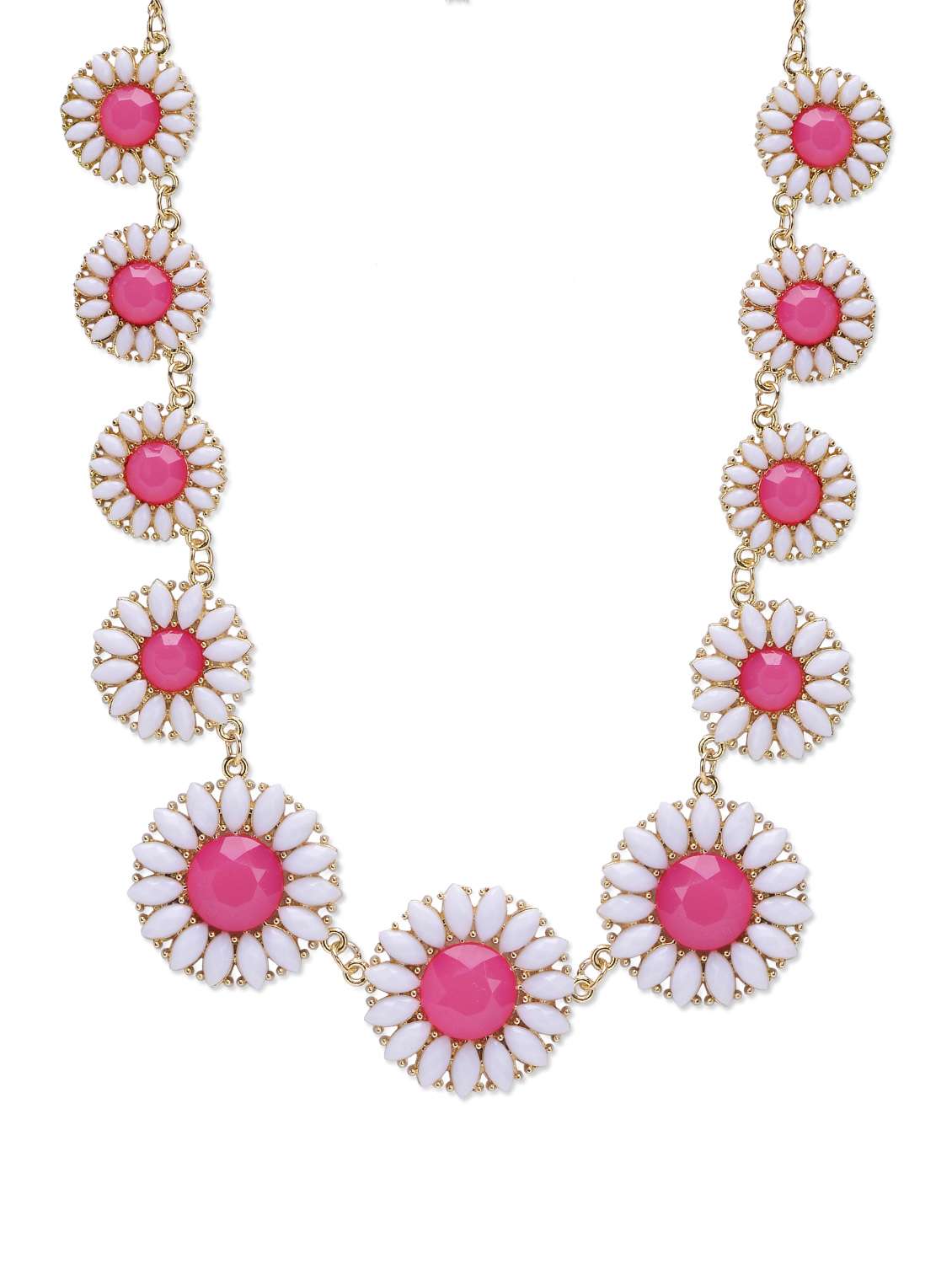 floral finesse pink neckpiece