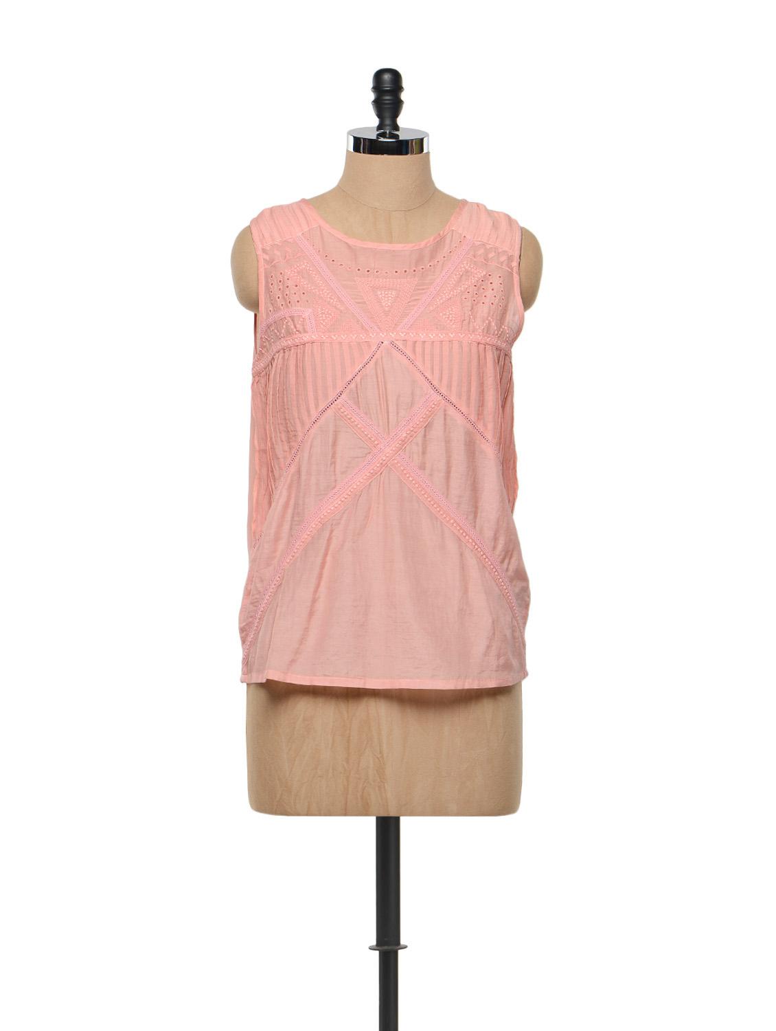 Peach Sleeveless Top - RENA LOVE