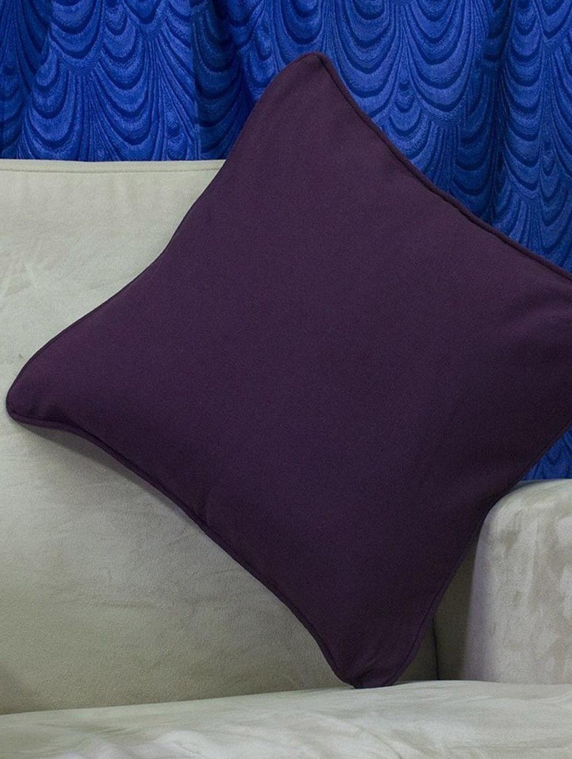 Set Of 2 Bright Purple Cotton Cushion Covers - Home Colors
