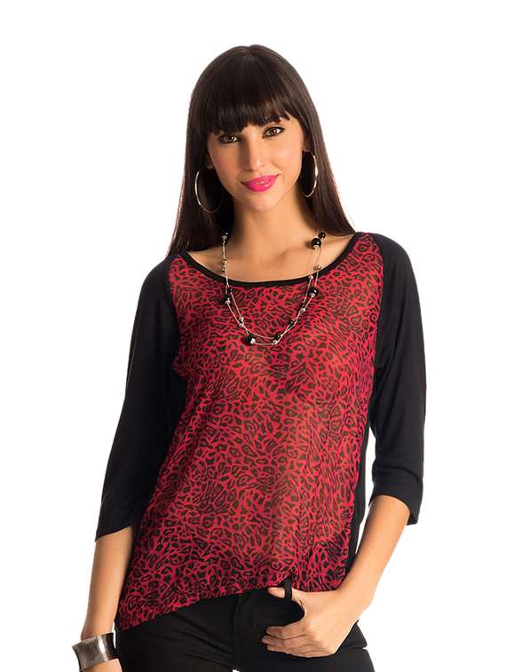 black leopard print back open strappy top