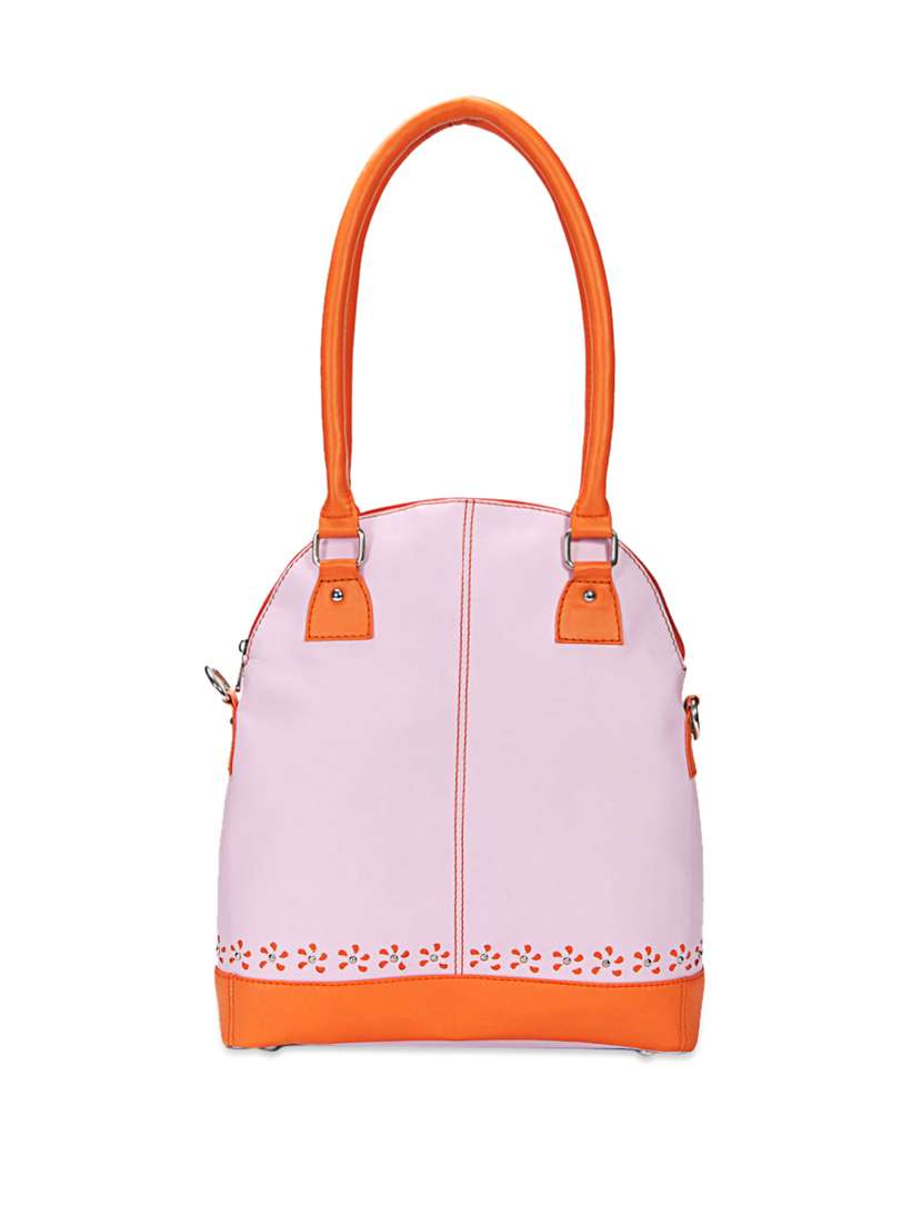 white leatherette handbag