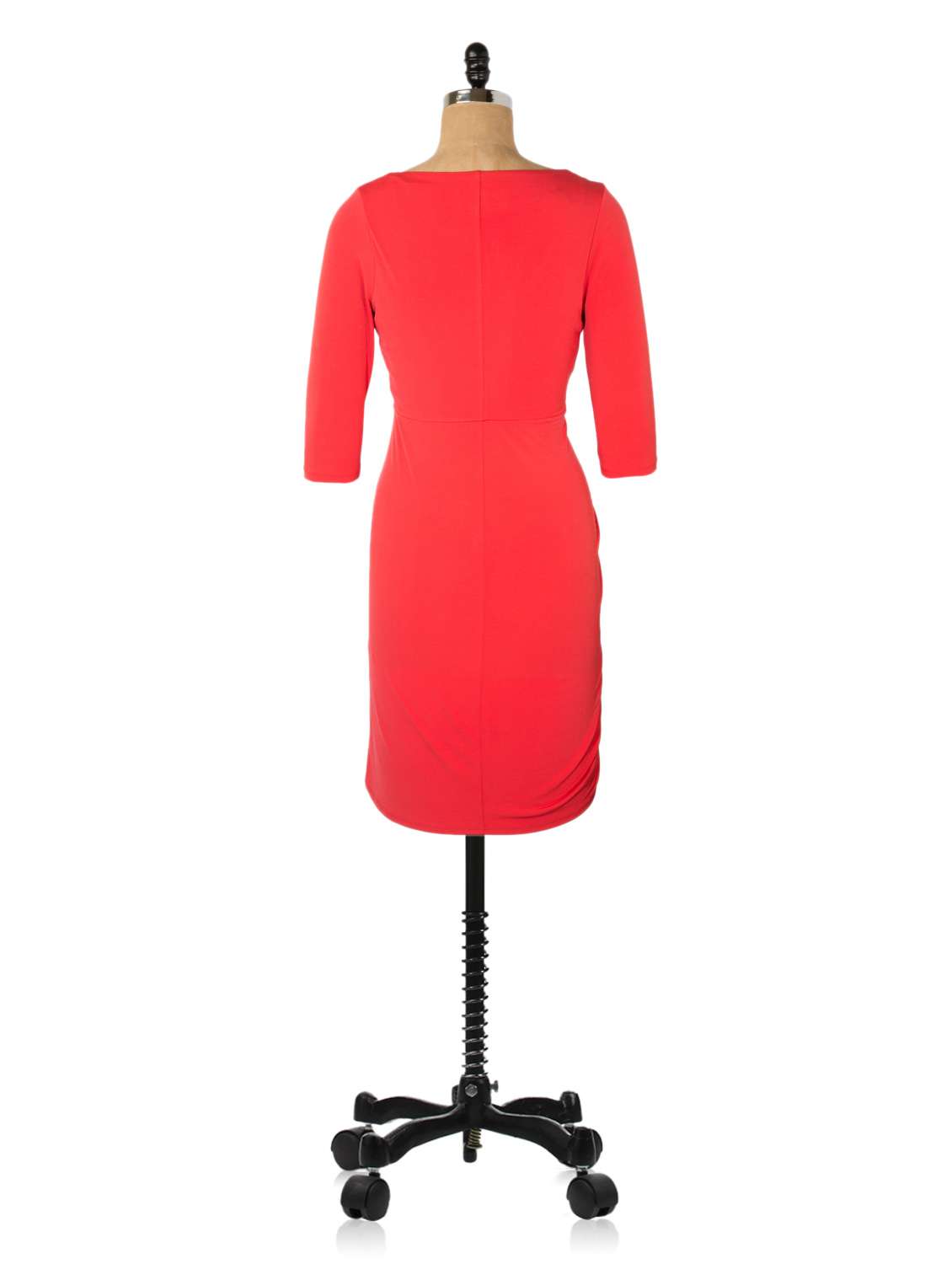 Buy online Pink Gathering Detailed Dress from western wear for