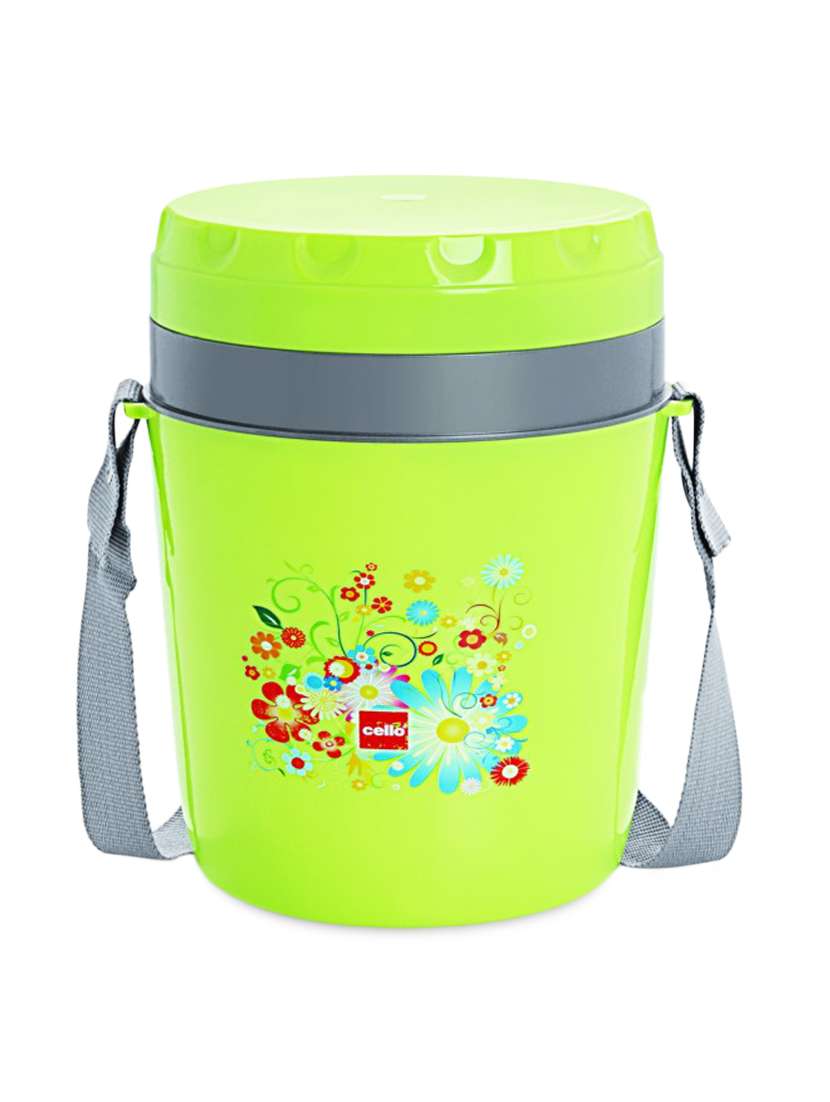 green bpa free plastic container &  insulated food grade plastic body lunch carrier set of  4 container