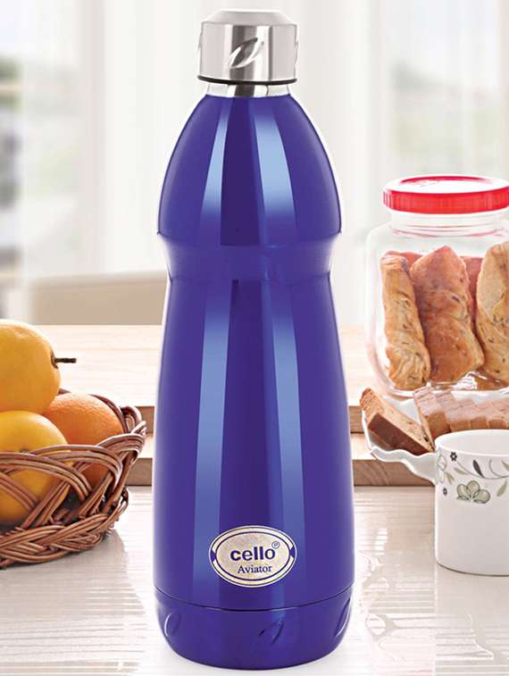 orange stainless steel water bottle