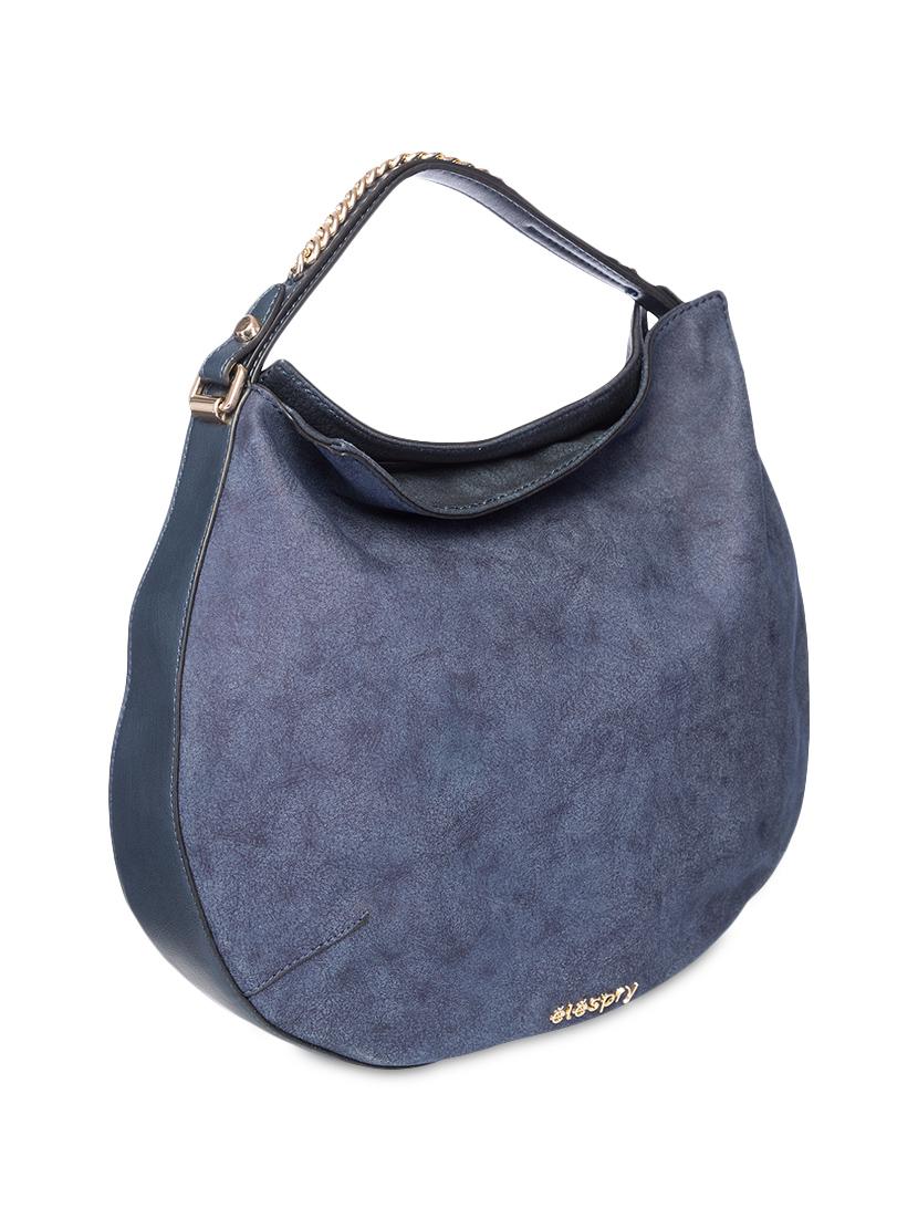 Chain Embellished Navy Blue Leatherette Hobo Bag By Elespry Chain Embellished Navy Blue Leatherette Hobo Bag 9545981 Zoom Image 5