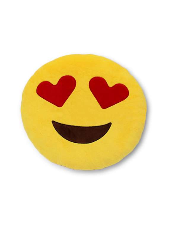 yellow velvet printed round cushion