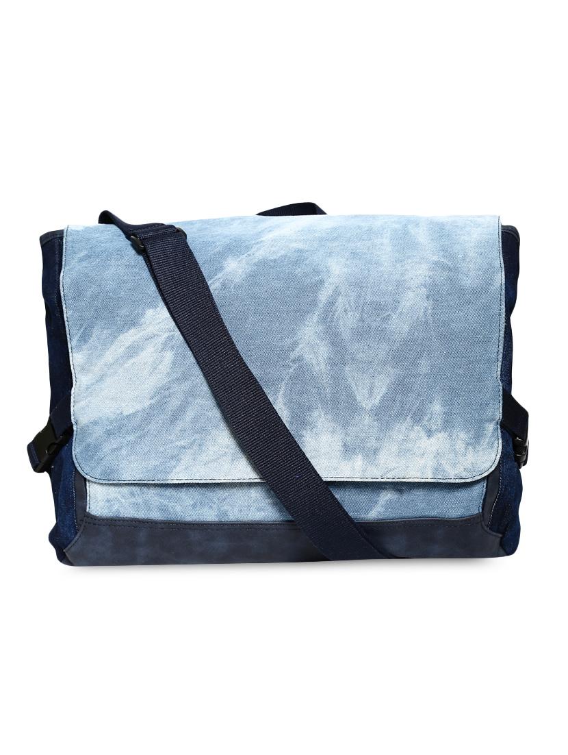 Blue Printed Denim Sling Bag - By