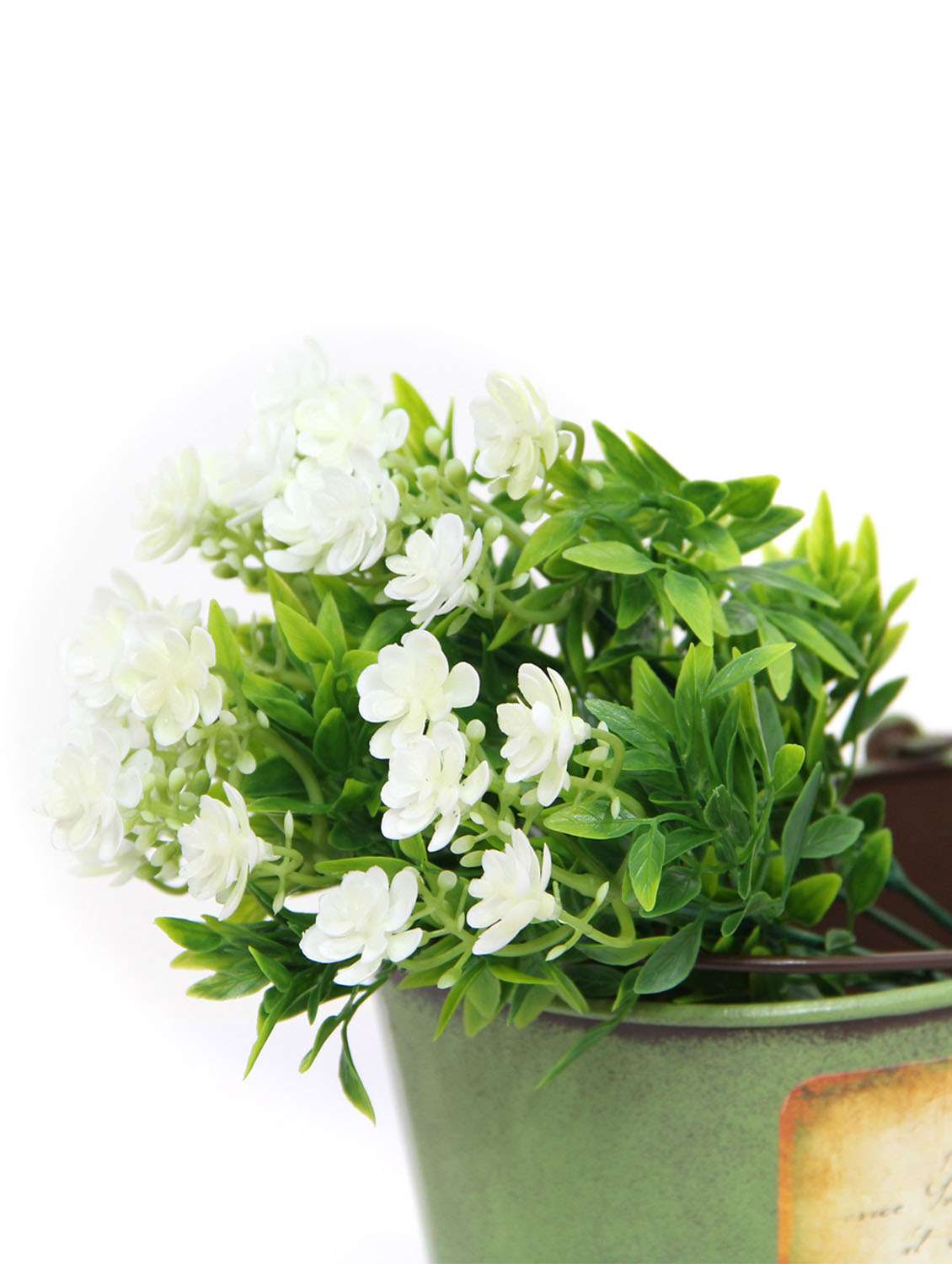 giftsbymeeta white mini flowers stem artificial flower bunch for home dã©cor and diwali gift