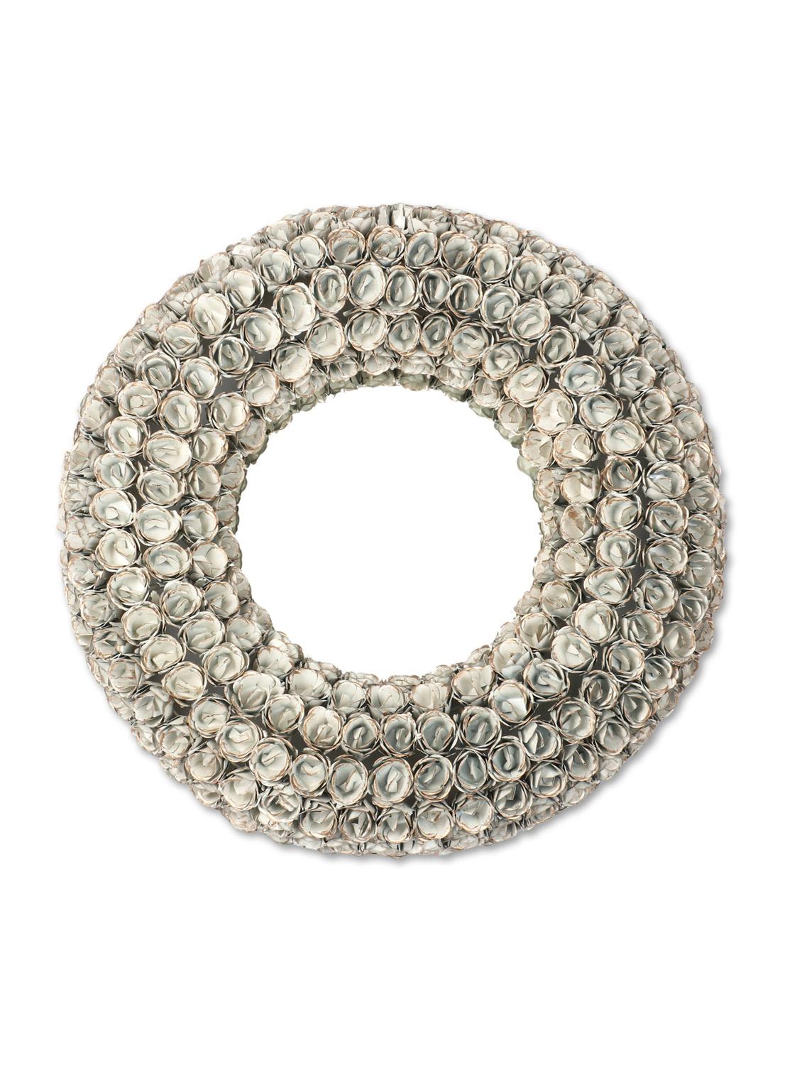 Silver Iron Round Wall Mirror - By