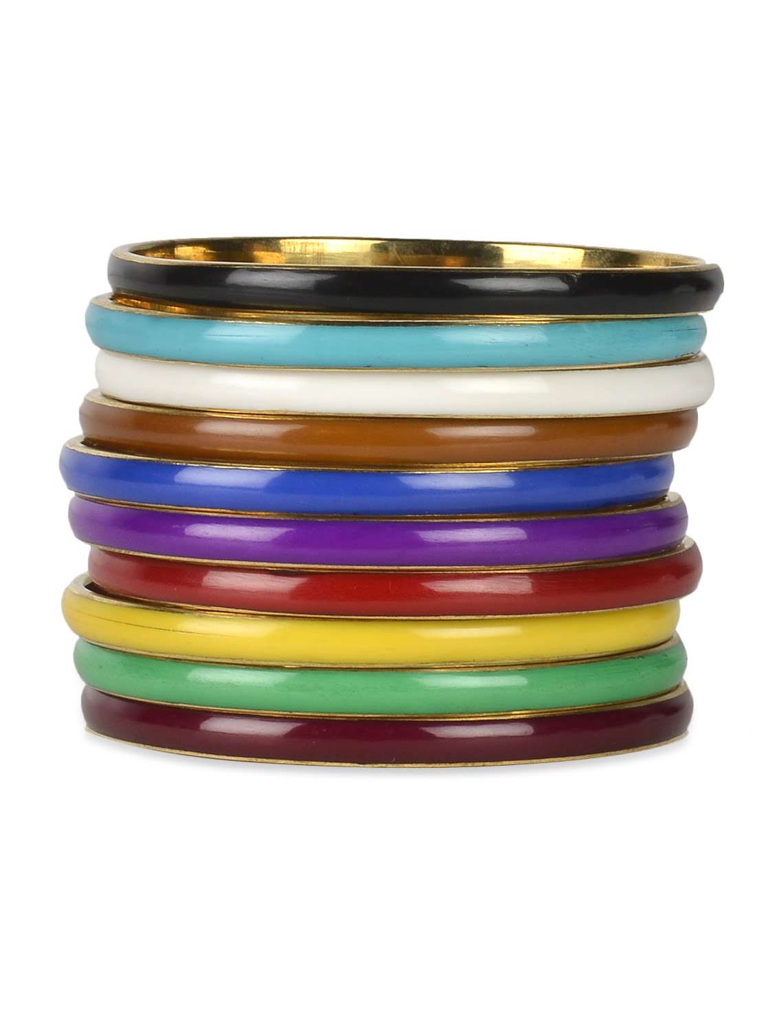 bright multicoloured bangle set
