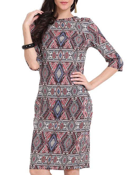 Aztec Print Midi Dress - Ridress