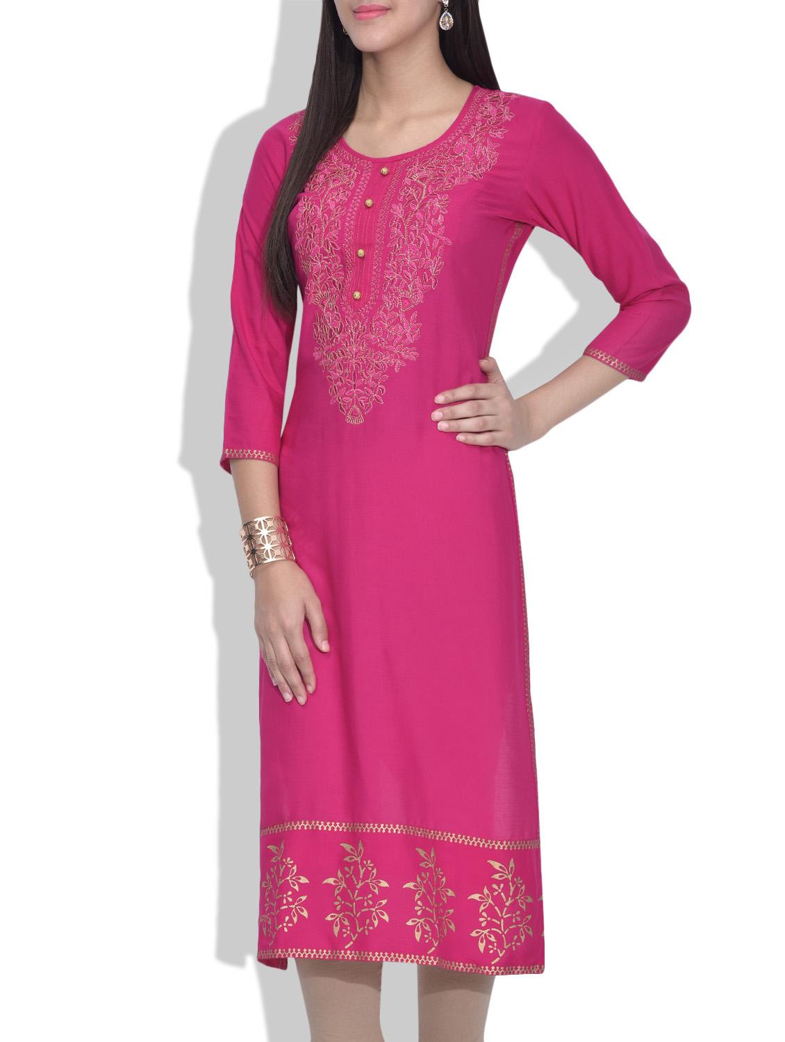 women's straight kurta - 9613987 - Standard Image - 1