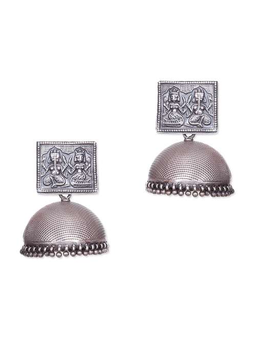 sterling silver beaded jhumkas - 9618185 -  Standard Image - 0