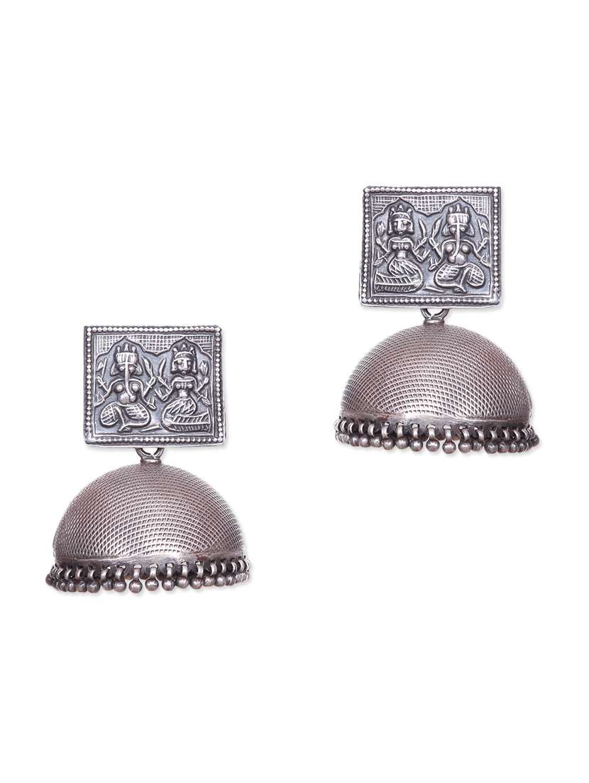 sterling silver beaded jhumkas