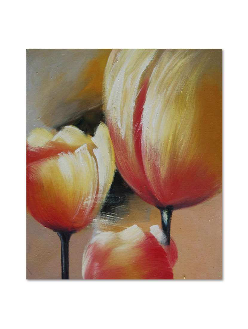 multicolour abstract printed canvas painting