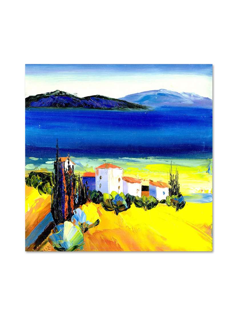 multicolour abstract printed  canvas panting