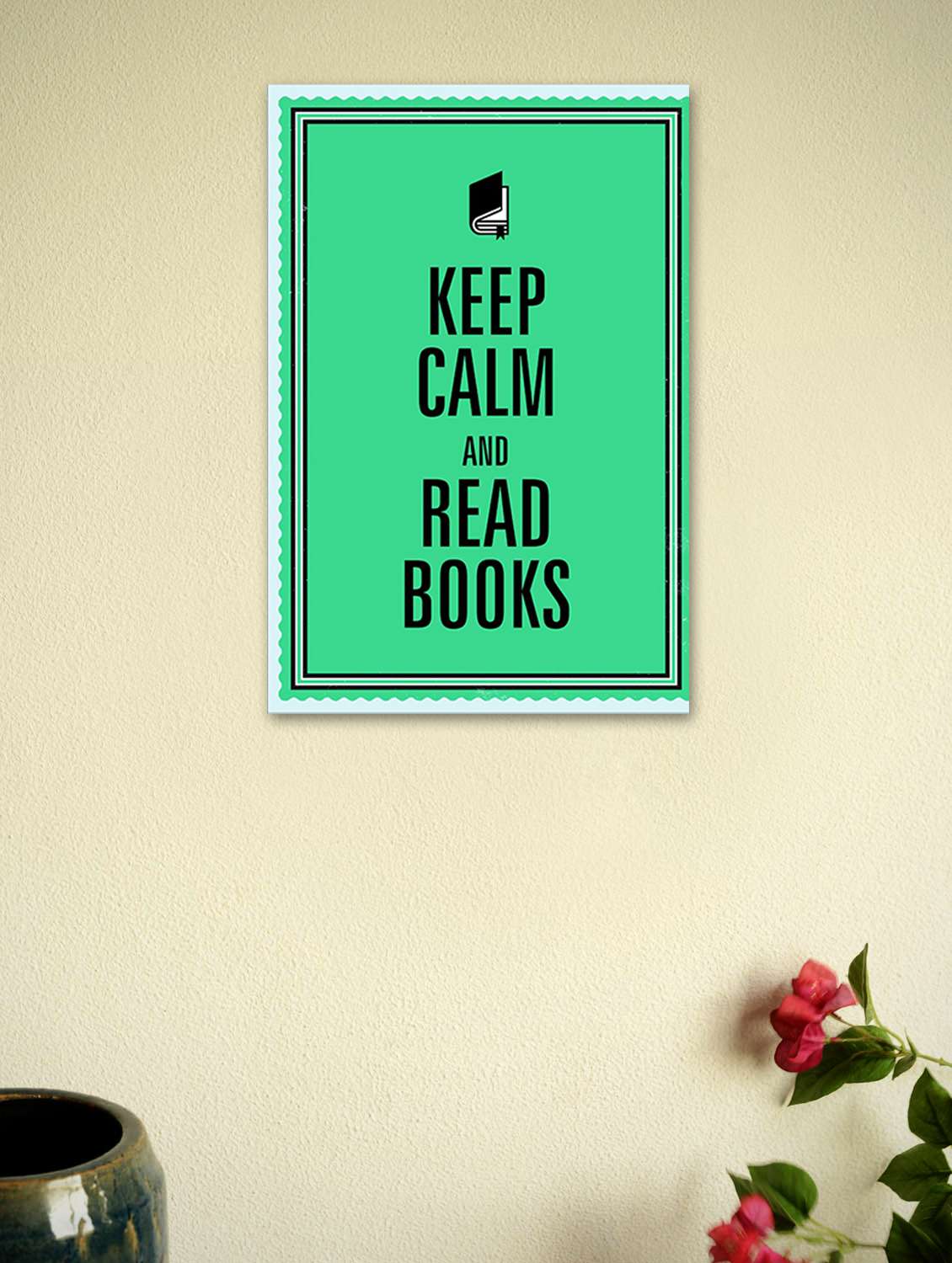 keep calm and read books poster
