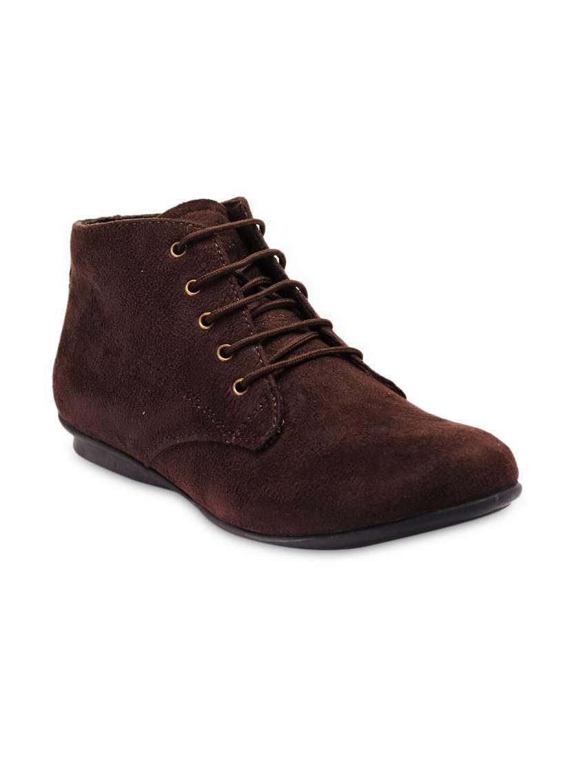 brown suede ankle boots