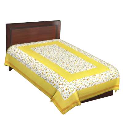 cotton sanganari printed single bedsheets.
