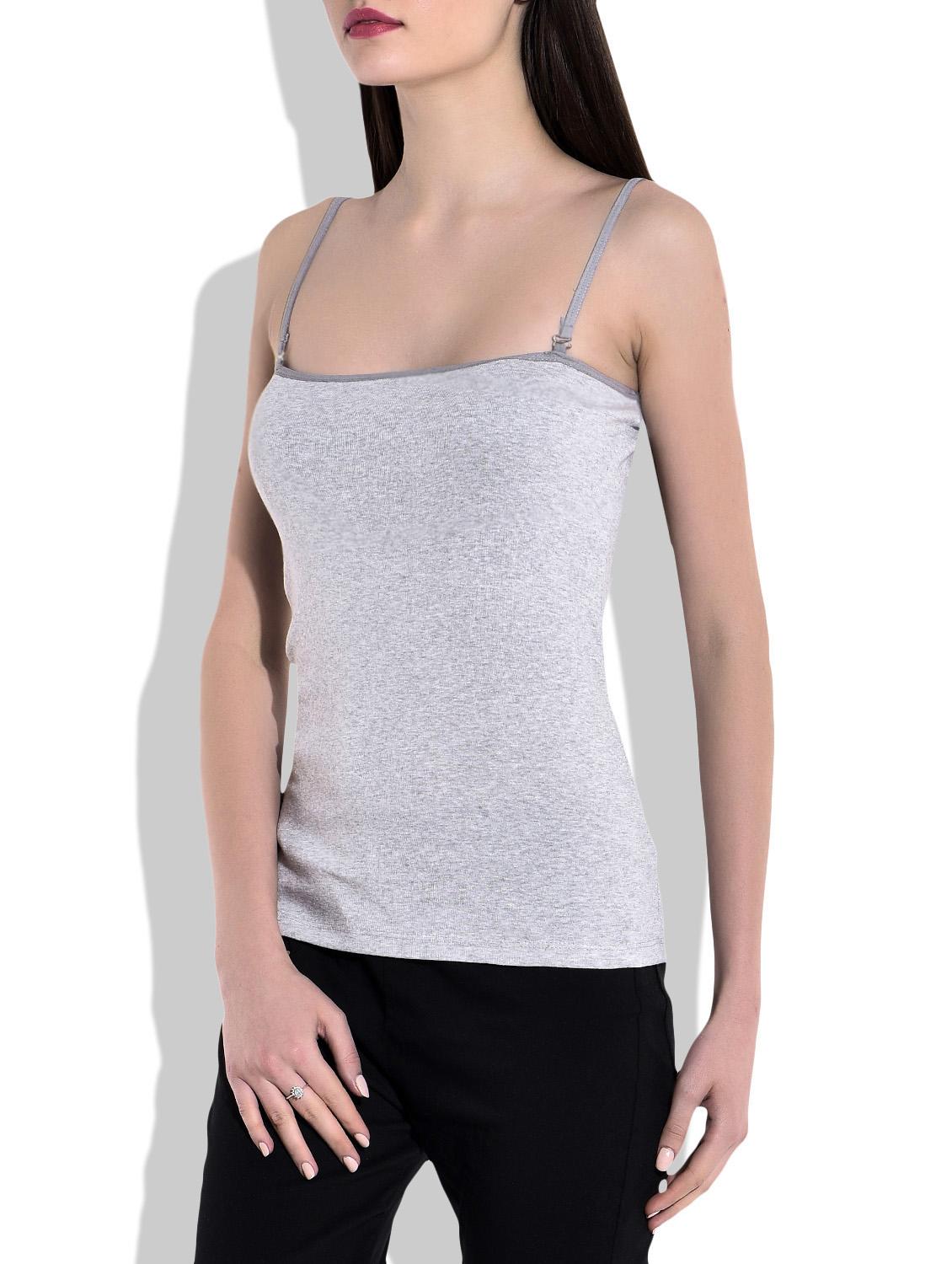 detachable strap solid camisole - 9721810 - Standard Image - 1
