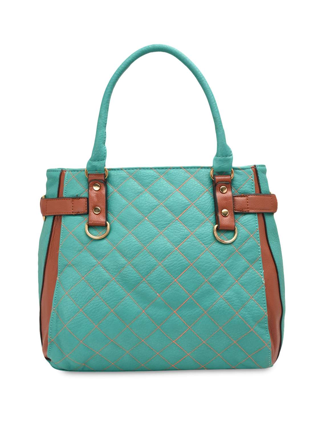  green faux leather  hand bag
