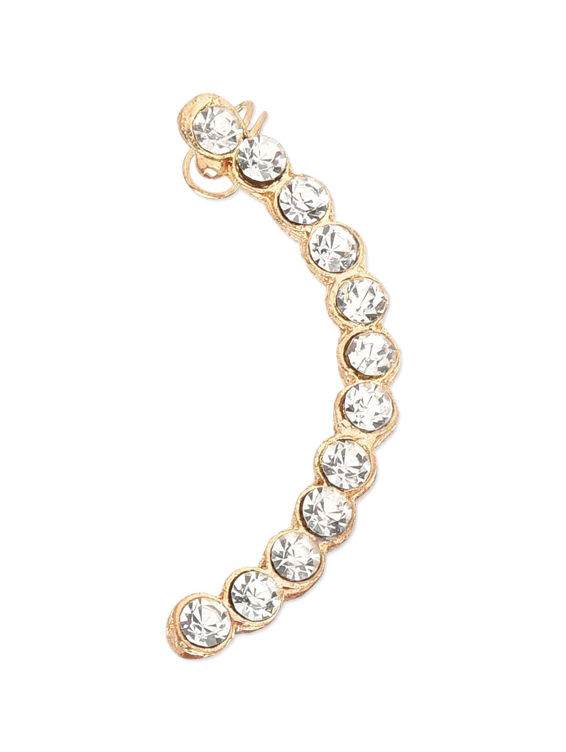 faux diamond gold ear cuff