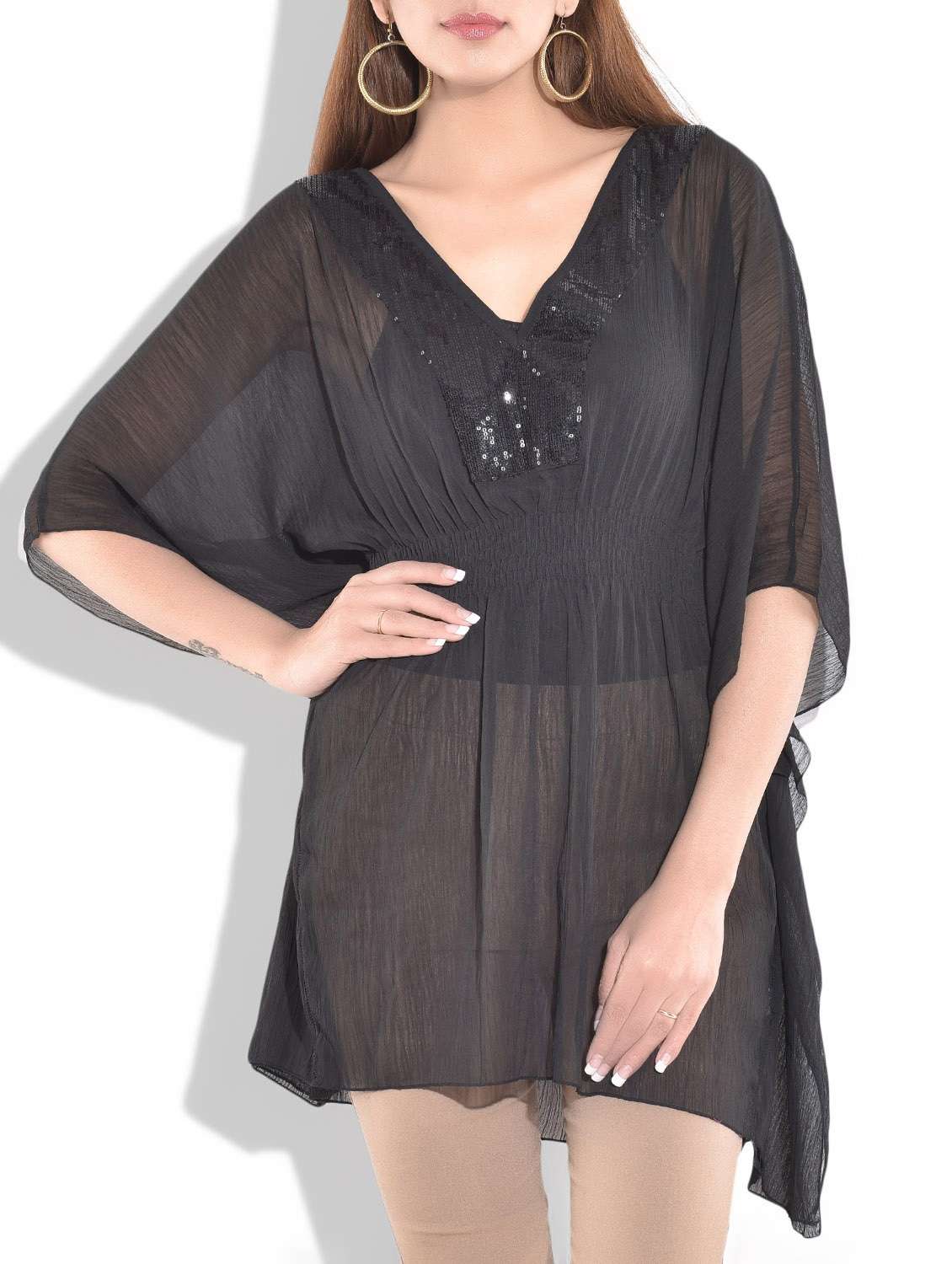 embellished kaftan tunic 