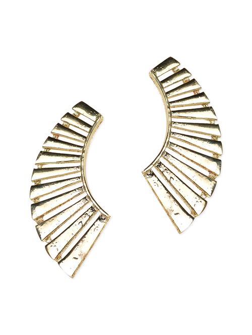 Designer Metal Alloy Golden Ear Cuff For Single Ear - Fayon