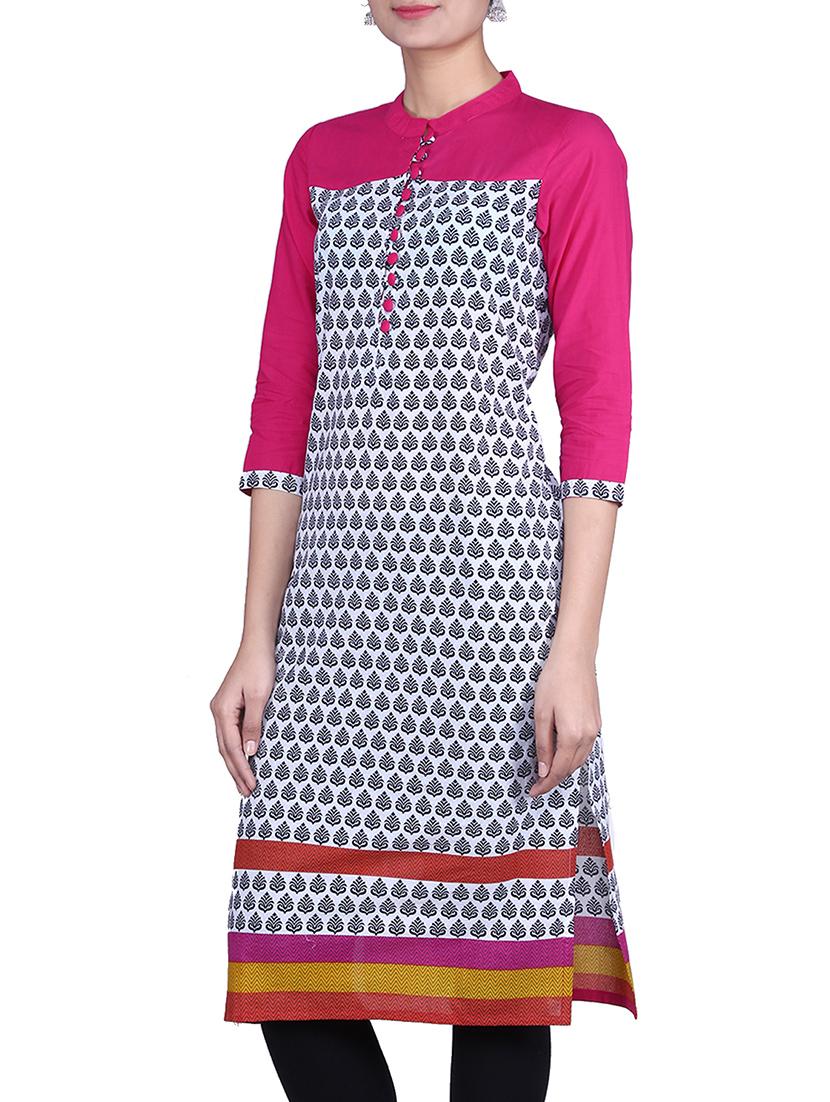 printed straight  kurta - 9781917 -  Standard Image - 1