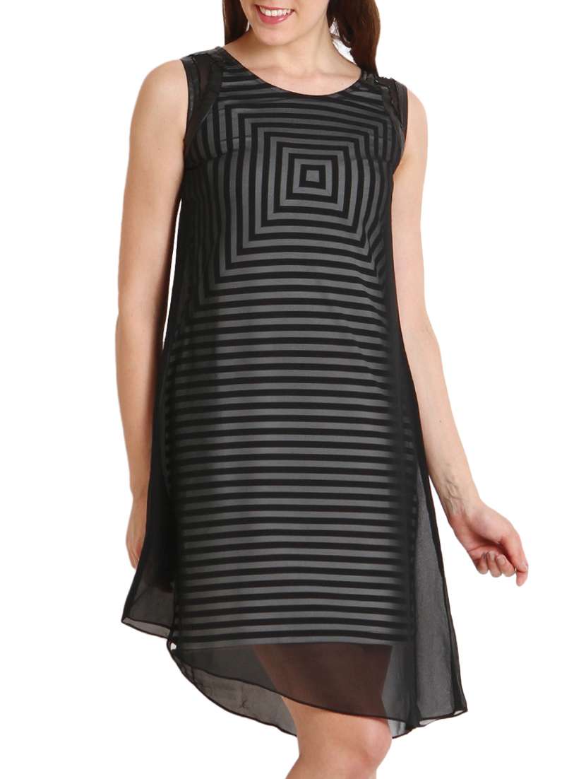 multi chiffon dress